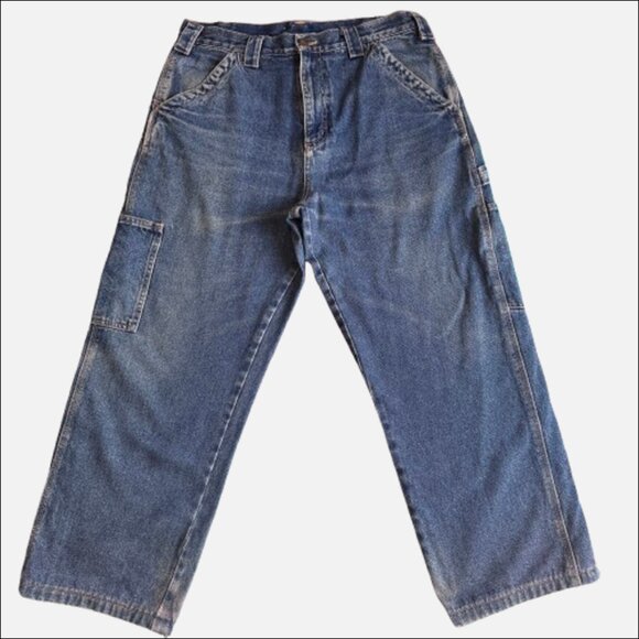 Smith's Workwear Plaid Lined Carpenter Men's Jeans (Size 34 x 30) - Picture 3 of 16